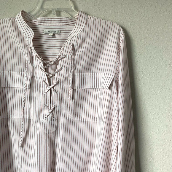 Madewell Terrace Striped Lace-Up Shirt - Picture 4 of 5